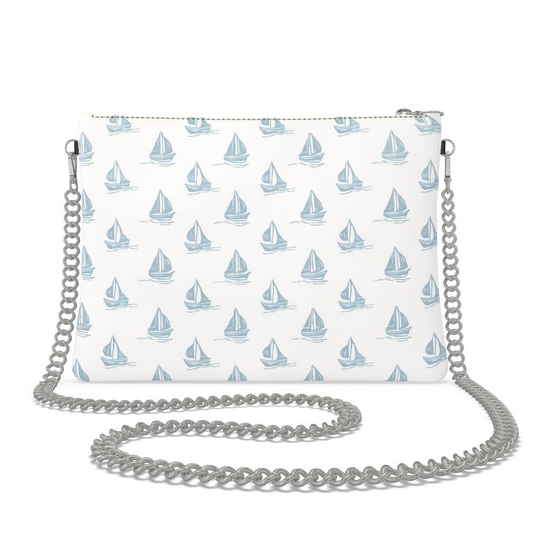Harbor Boats Leather Crossbody Bag With Chain