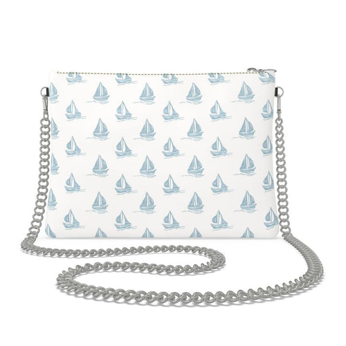 Harbor Boats Leather Crossbody Bag With Chain
