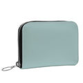 Small Leather Zip Wallet in Pebble
