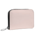 Small Leather Zip Wallet in Blush