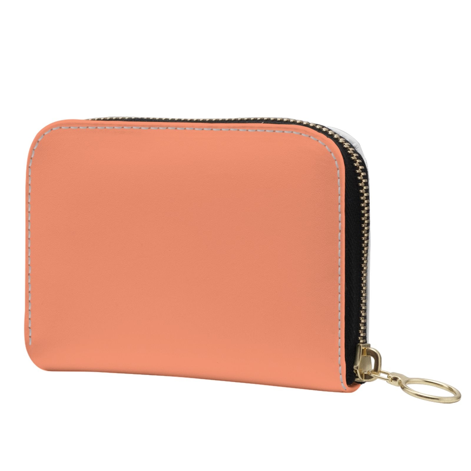 Small Leather Zip Wallet in Melon