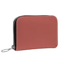Small Leather Zip Wallet in Brick
