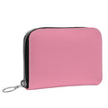 Small Leather Zip Wallet in Peony