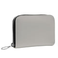 Small Leather Zip Wallet in Stone
