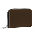Small Leather Zip Wallet in Expresso