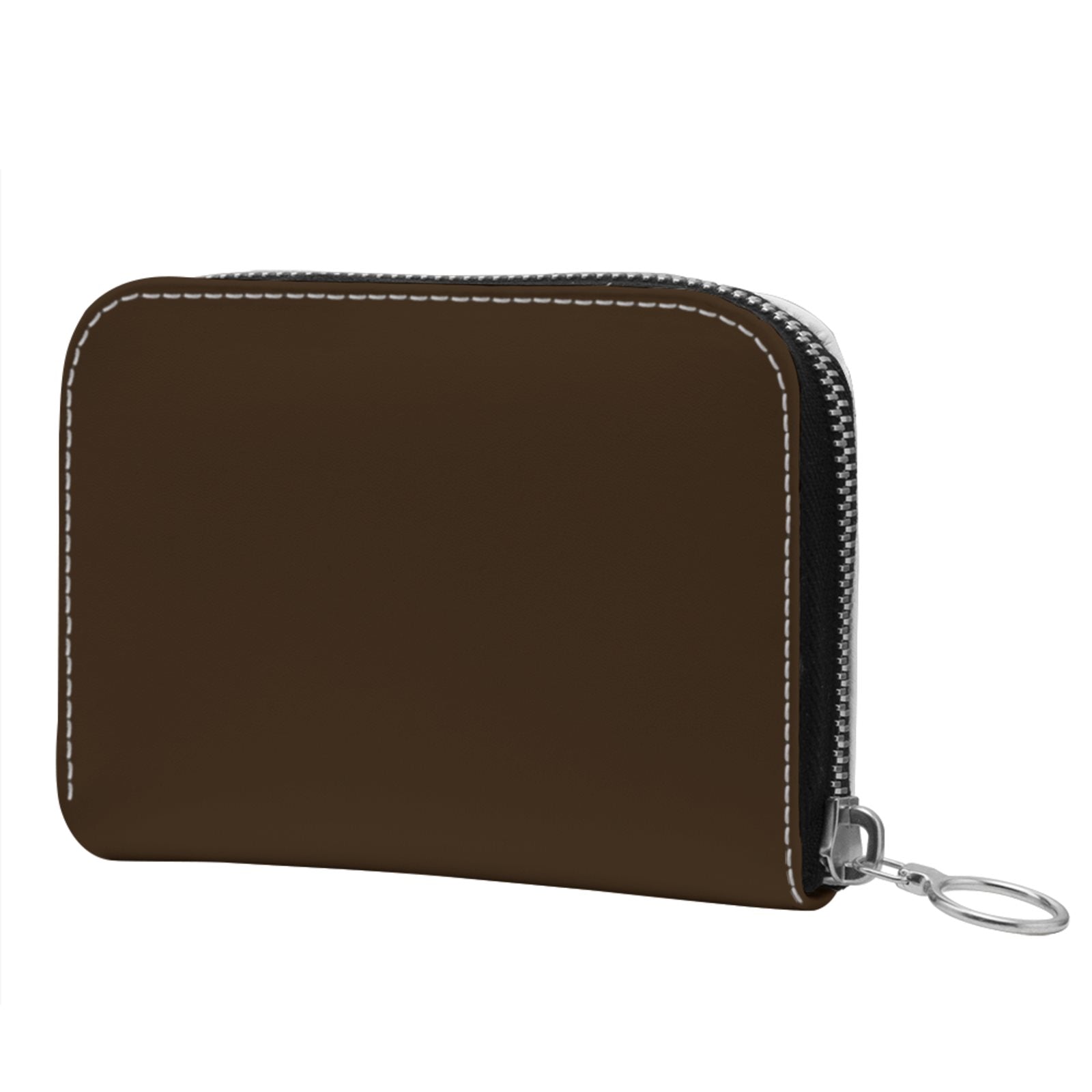Small Leather Zip Wallet in Expresso