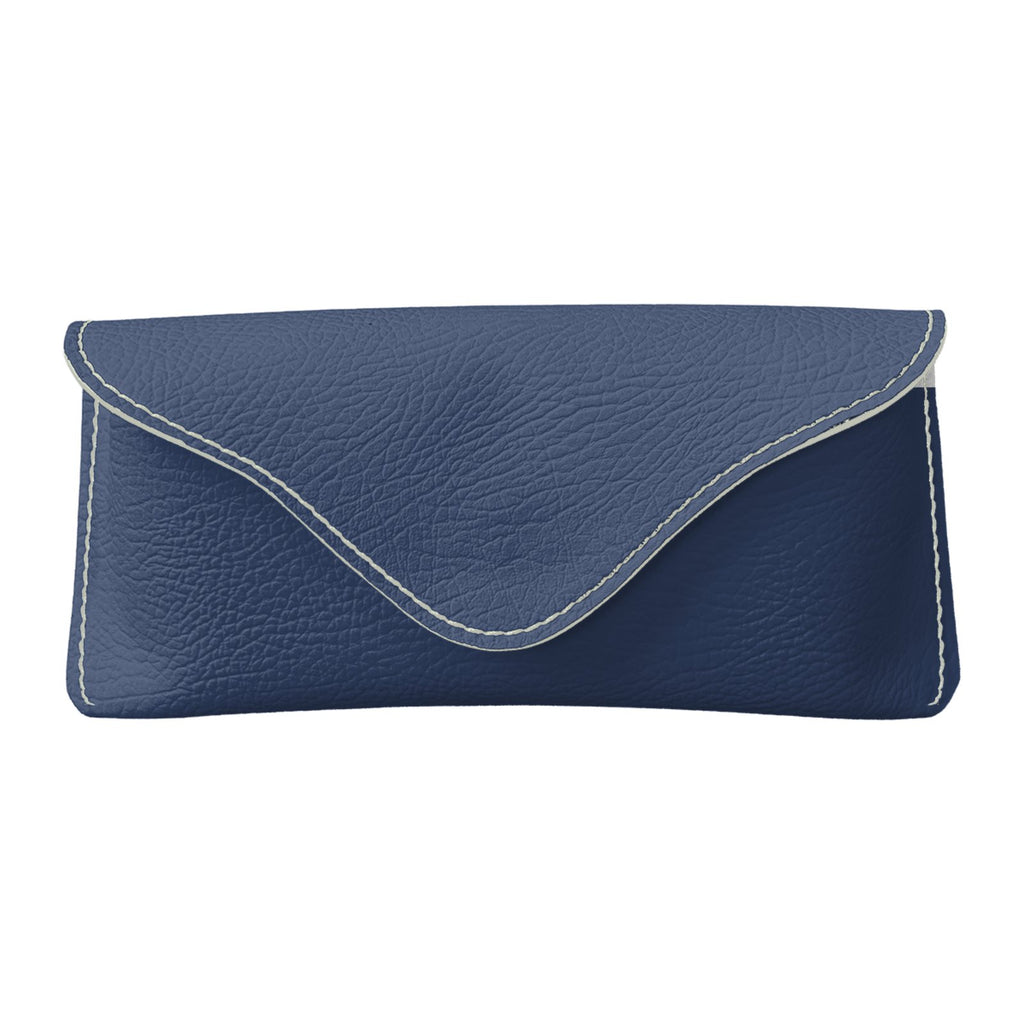 Leather Glasses Case in Harbor