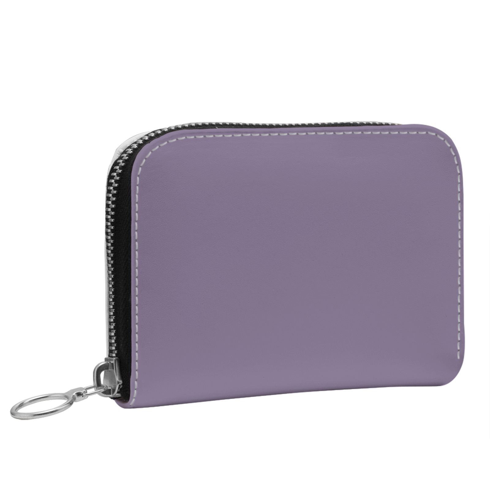 Small Leather Zip Wallet in Wisteria