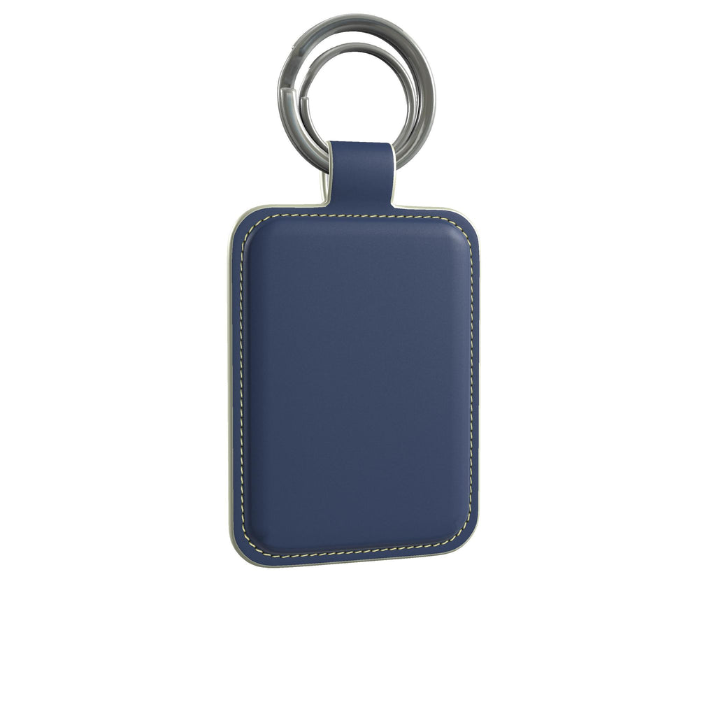 Leather Keyring in Harbor