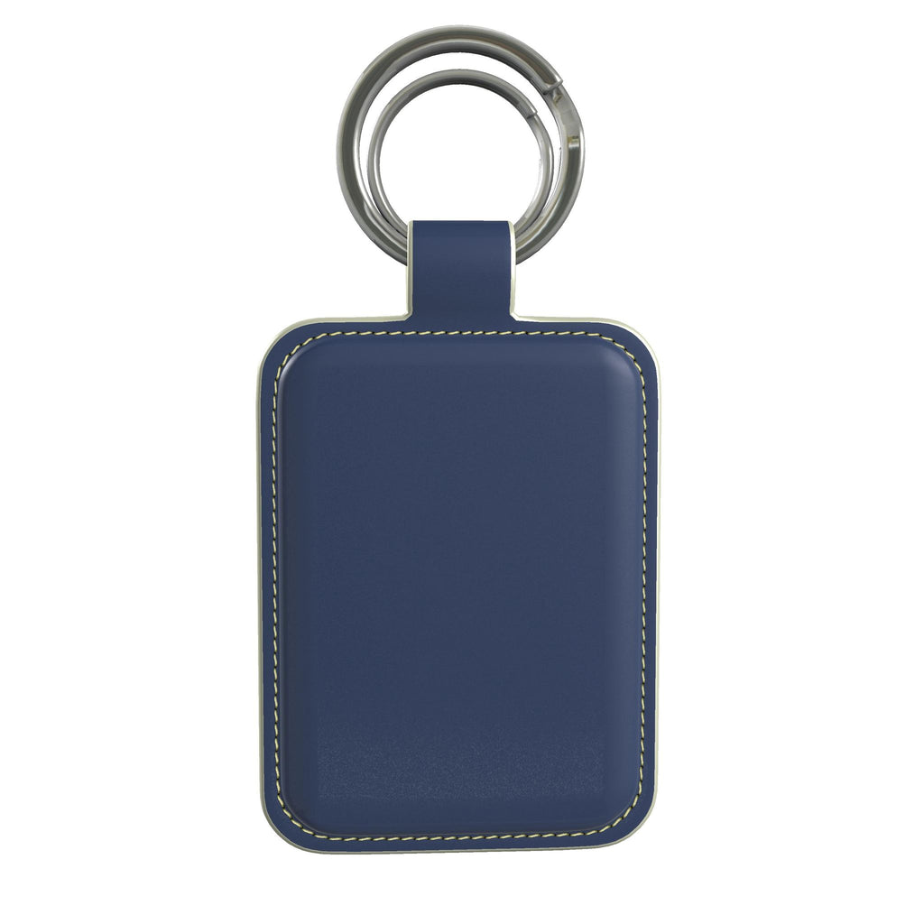 Leather Keyring in Harbor