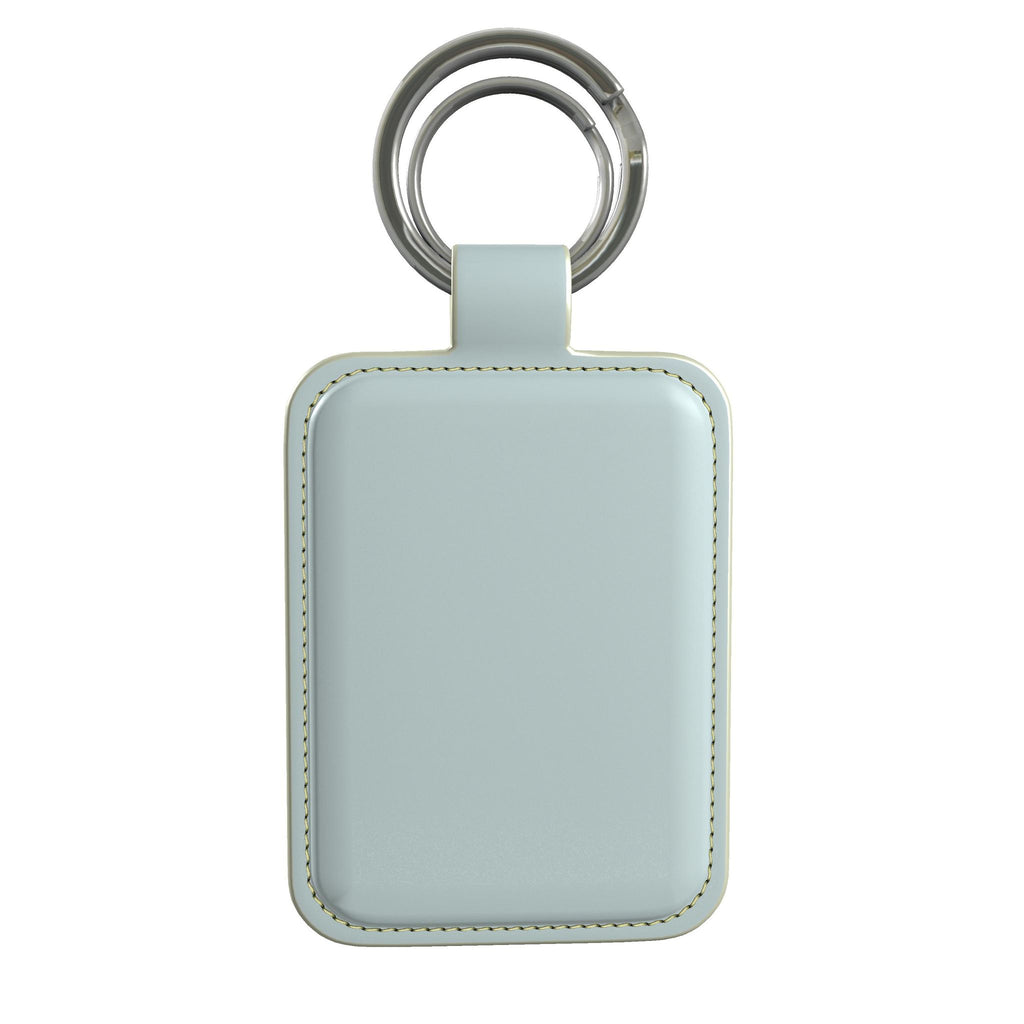 Leather Keyring in Lagoon