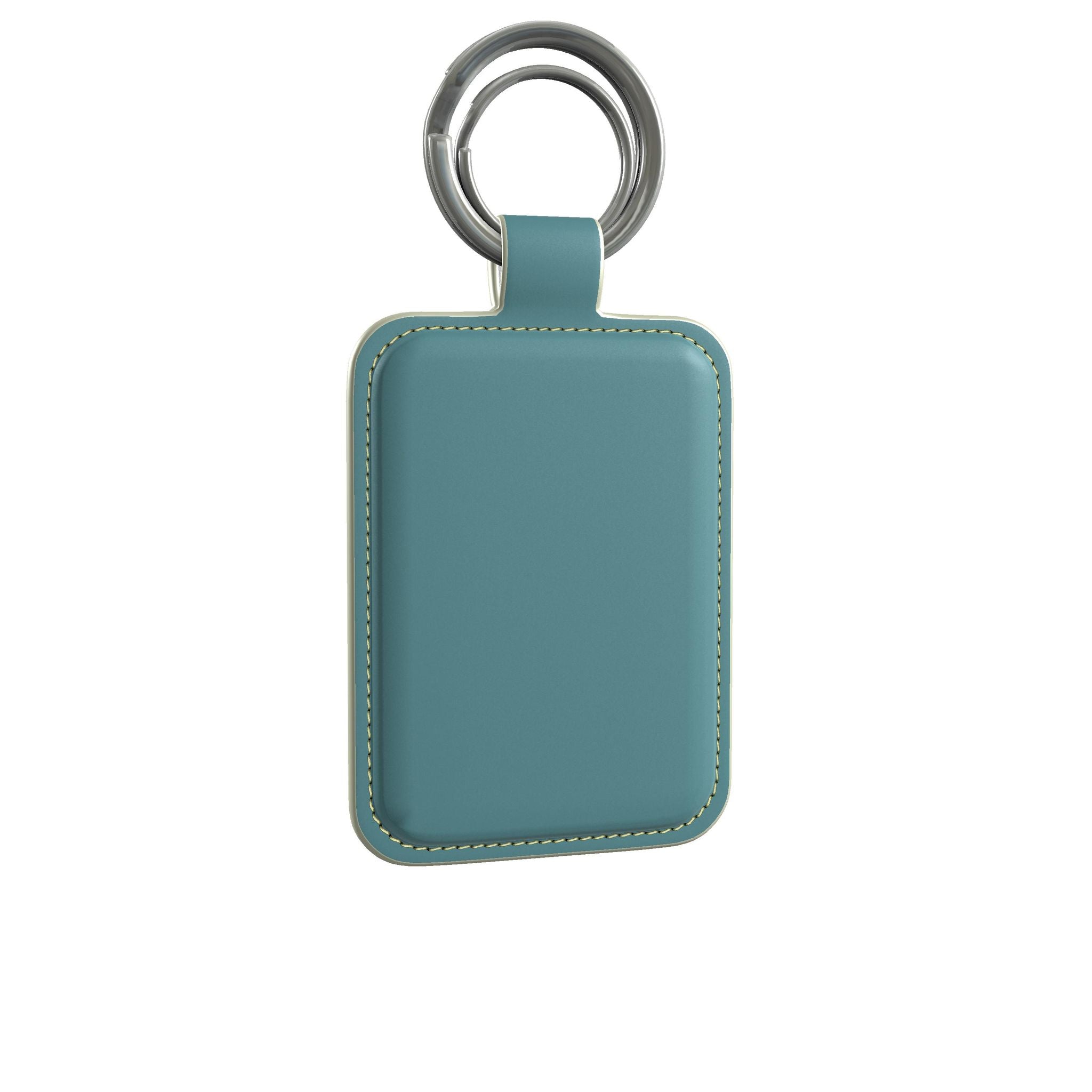 Leather Keyring in Jade