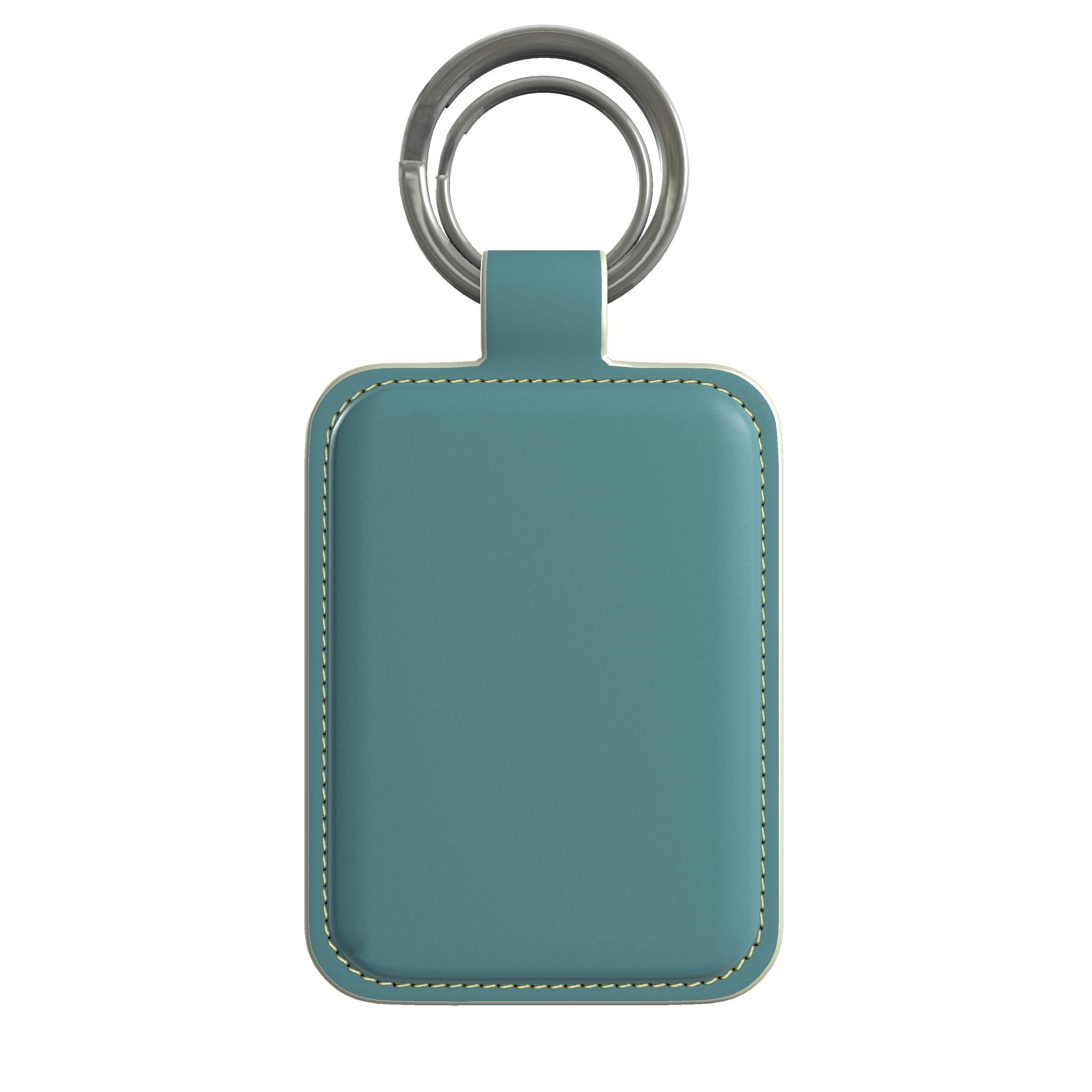 Leather Keyring in Jade