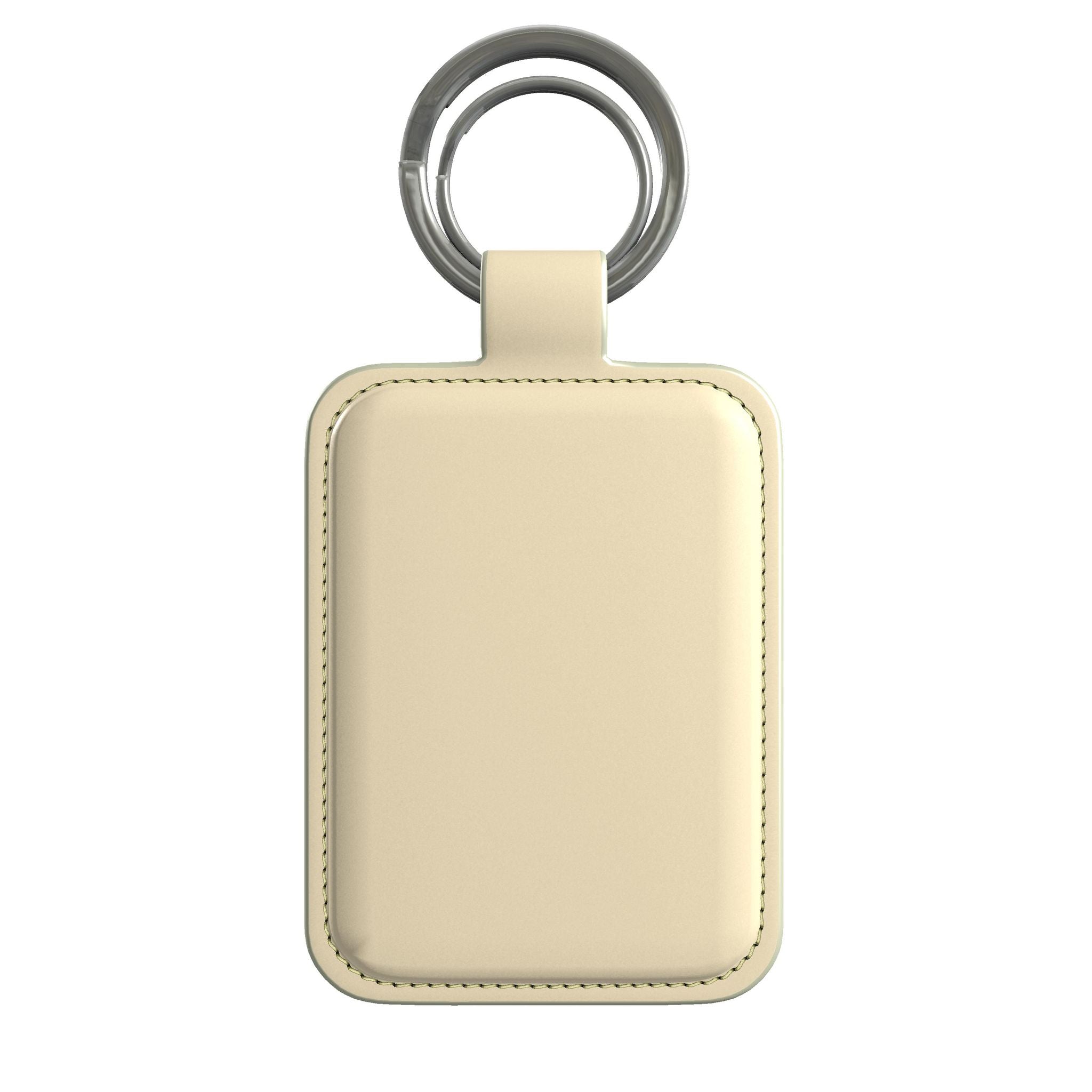 Leather Keyring in Buttercup