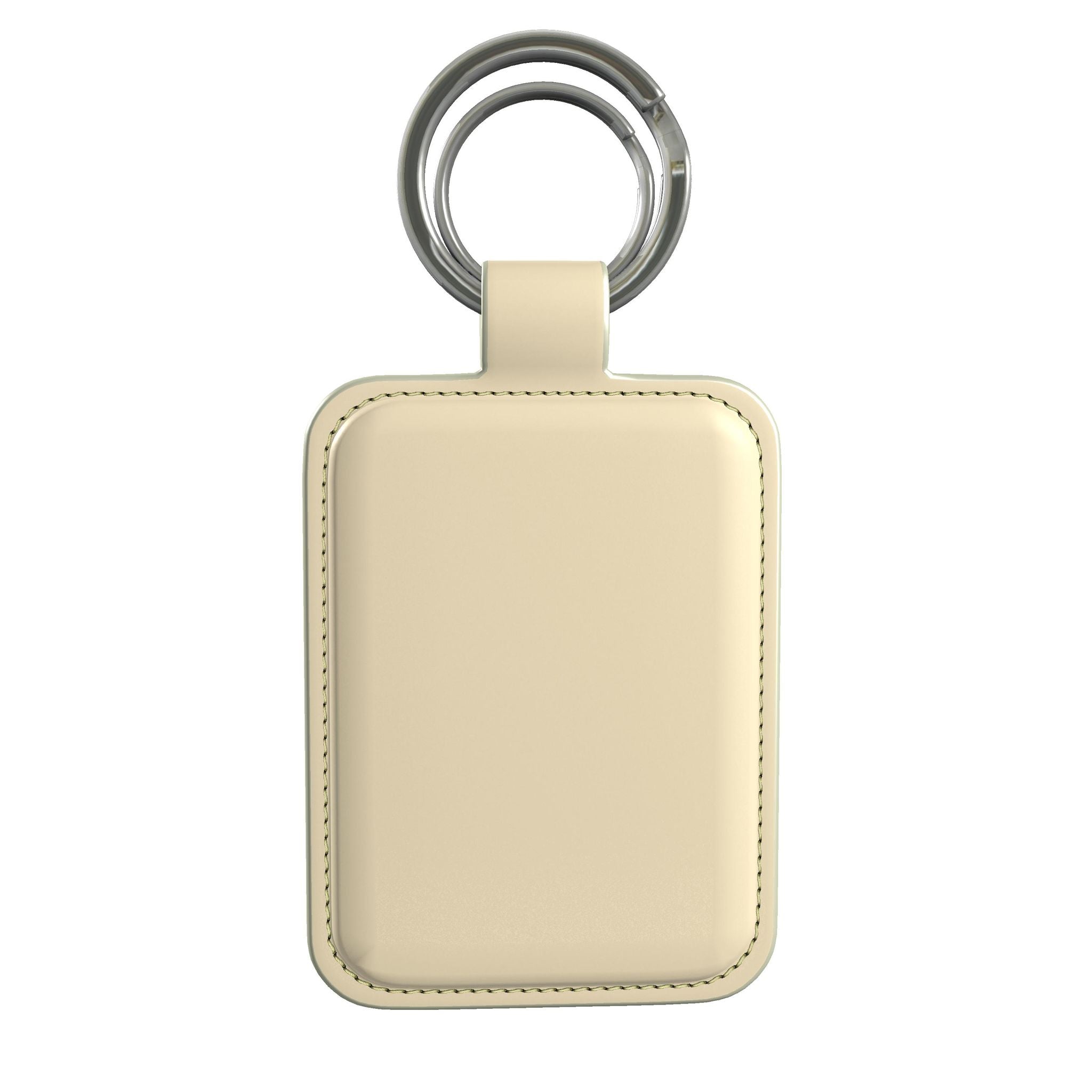 Leather Keyring in Buttercup