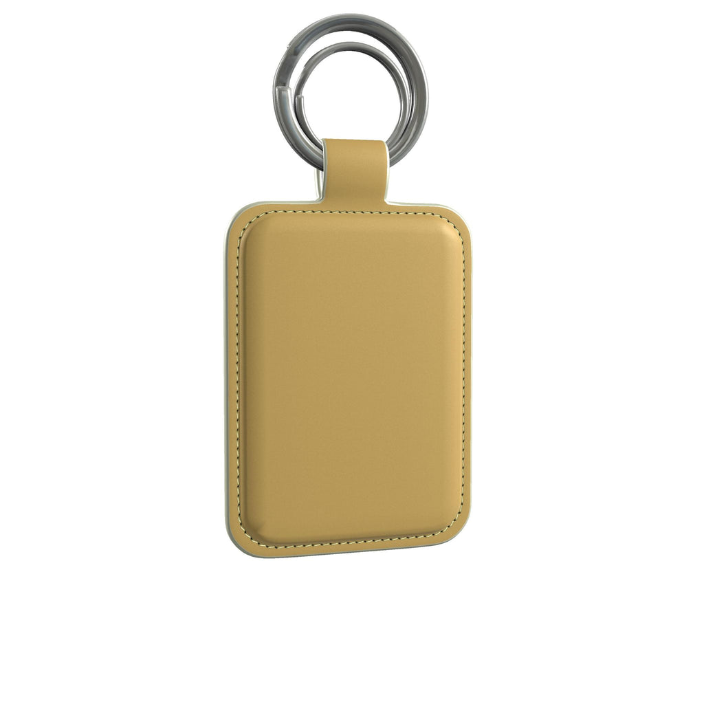 Leather Keyring in Marigold