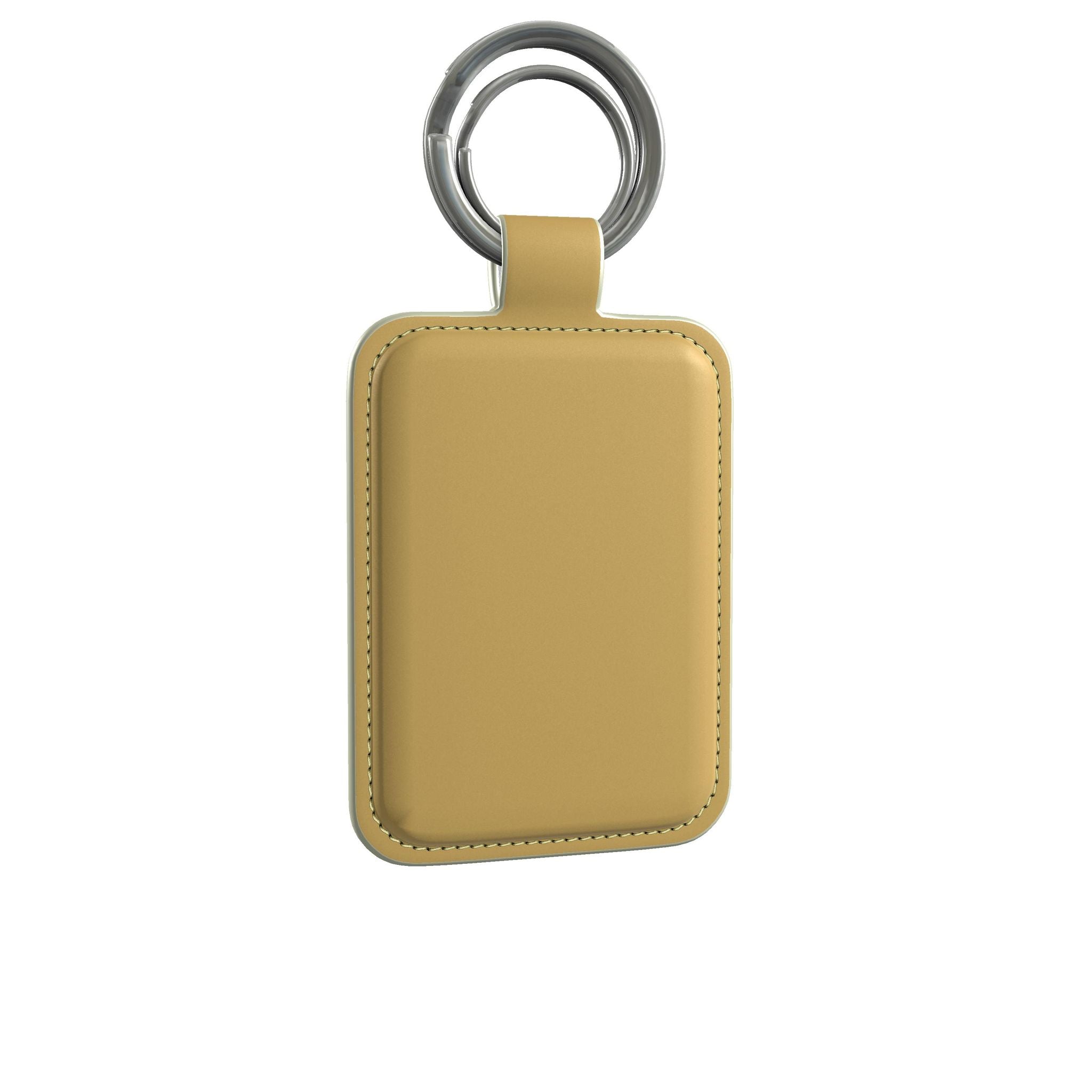 Leather Keyring in Marigold