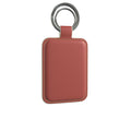 Leather Keyring in Brick