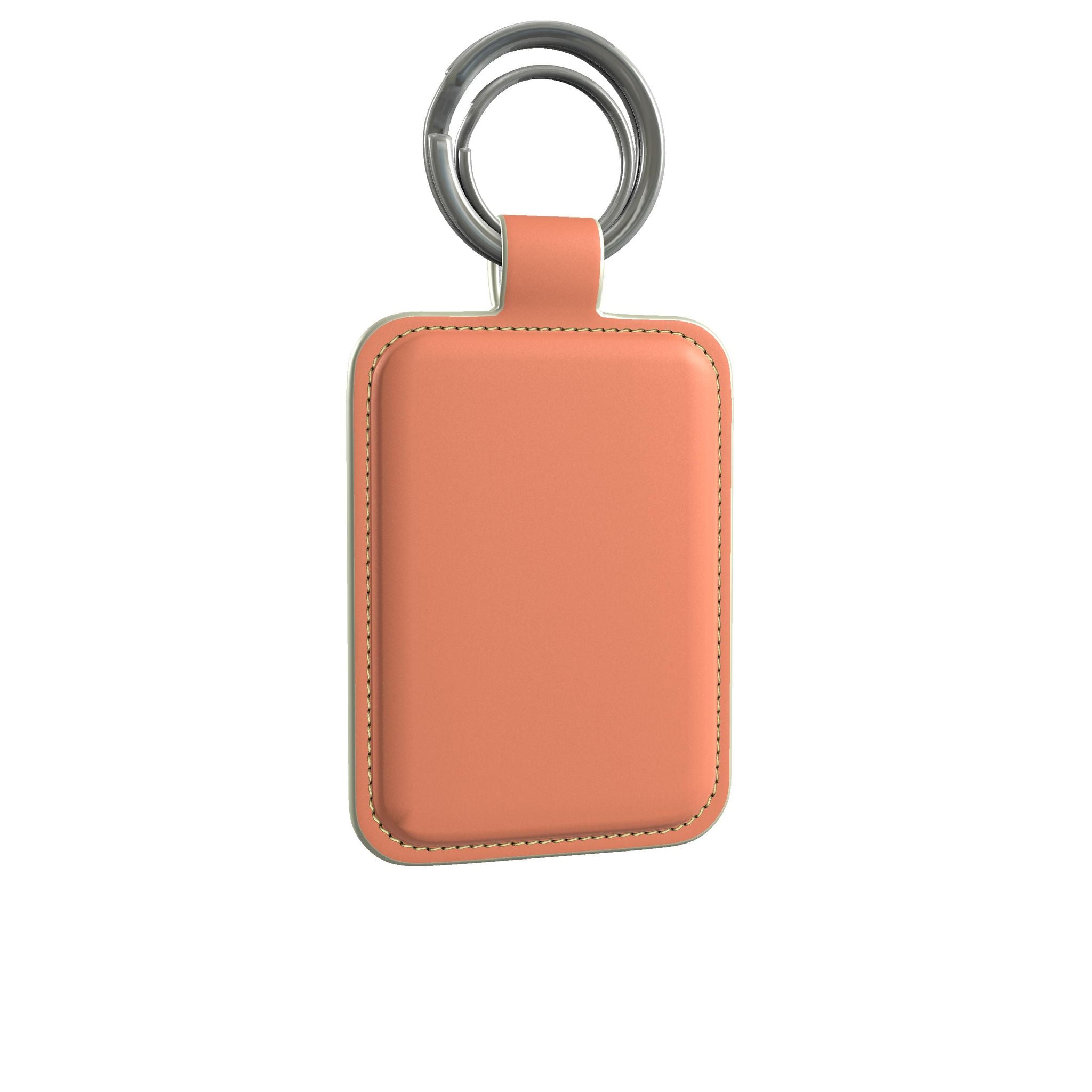 Leather Keyring in Melon