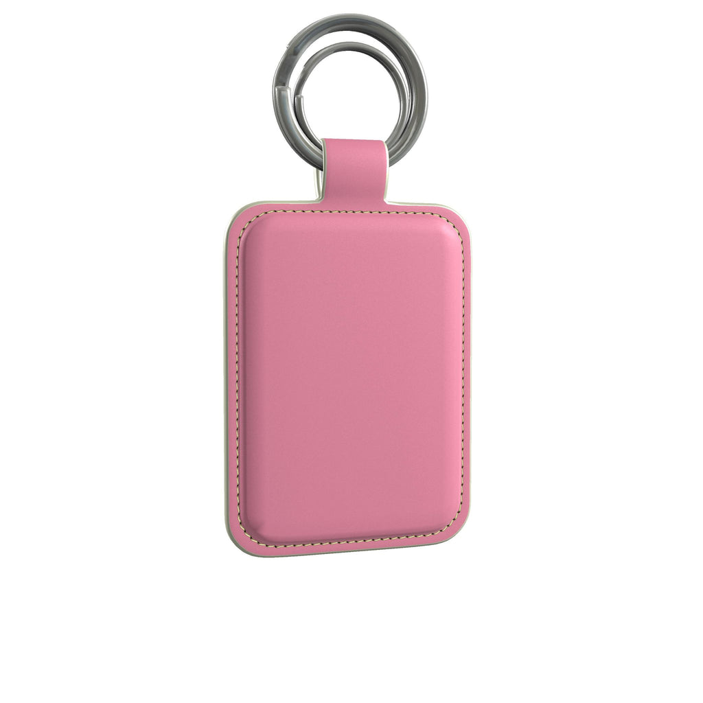 Leather Keyring in Peony