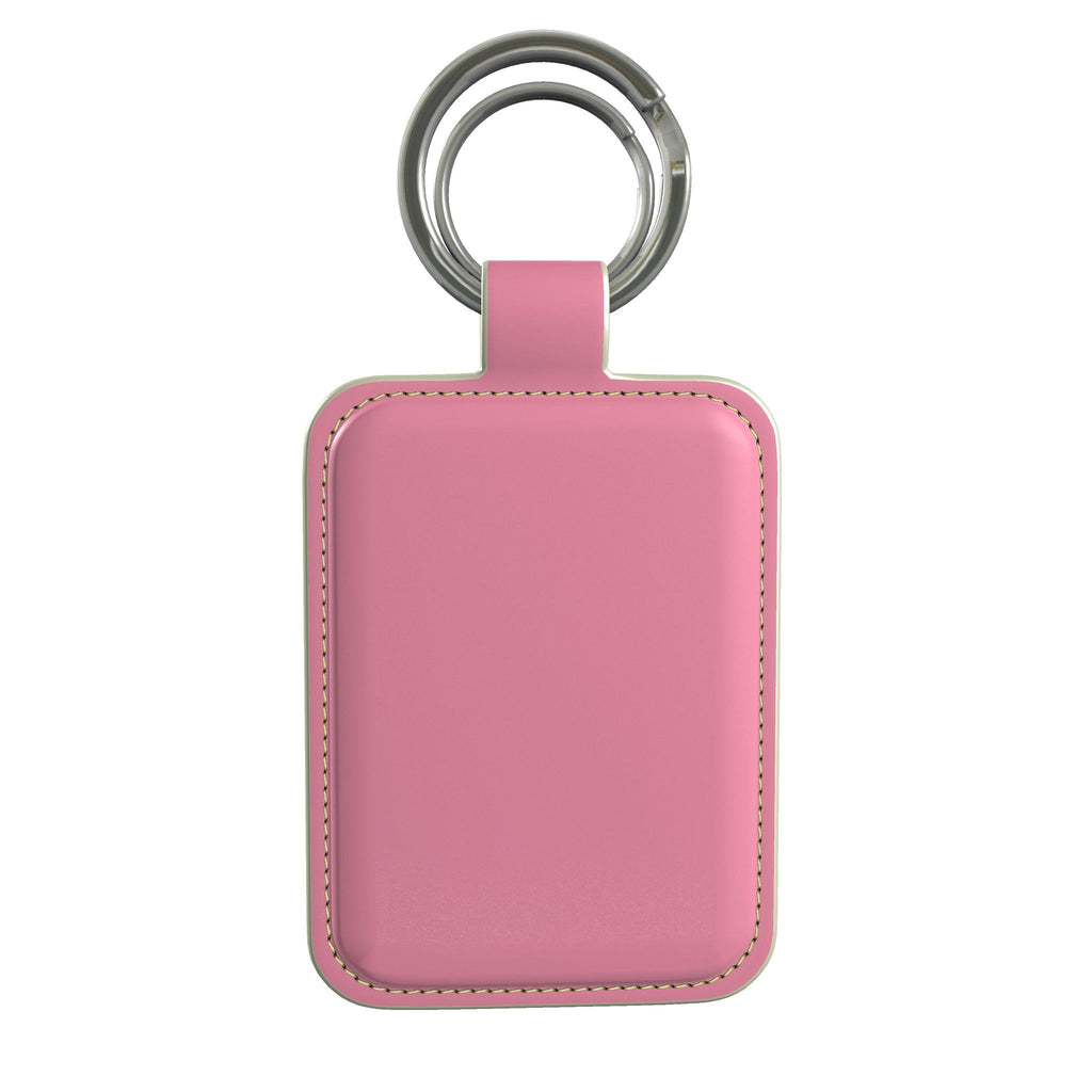 Leather Keyring in Peony