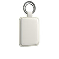 Leather Keyring in Linen