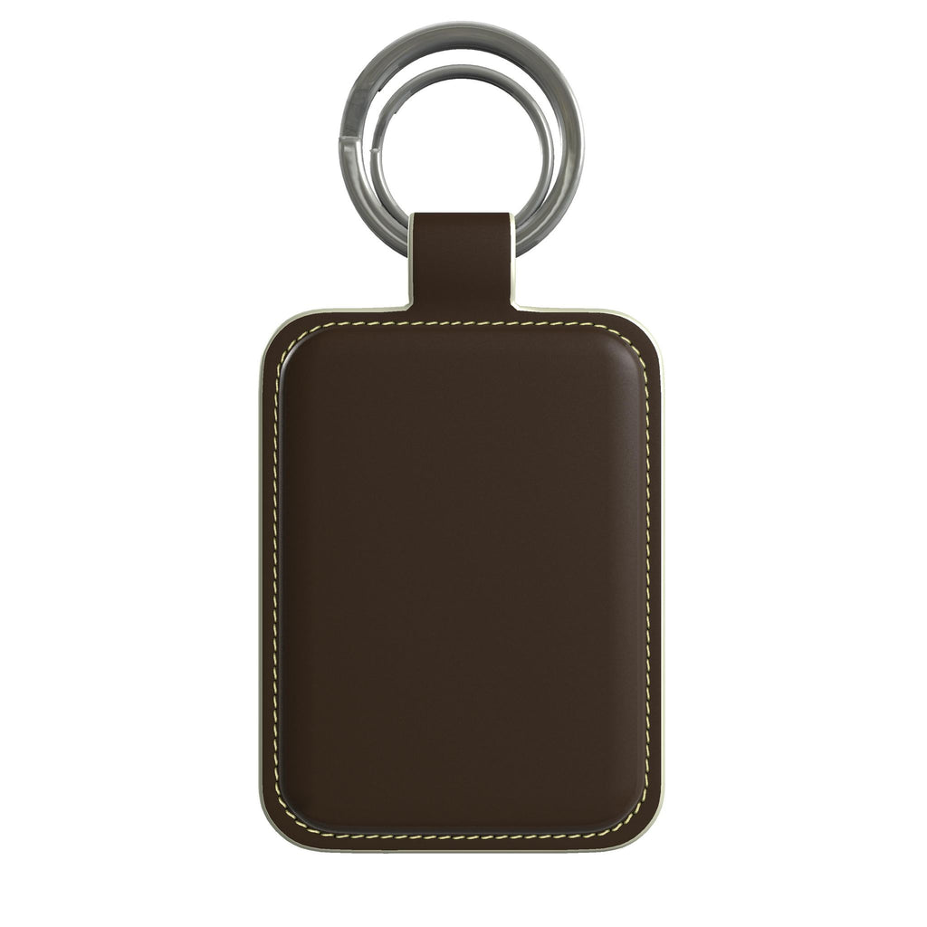 Leather Keyring in Expresso