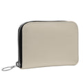 Small Leather Zip Wallet in Dune