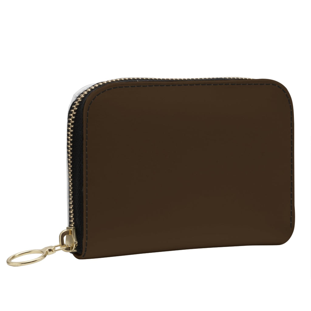 Small Leather Zip Wallet in Expresso