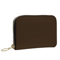 Small Leather Zip Wallet in Expresso