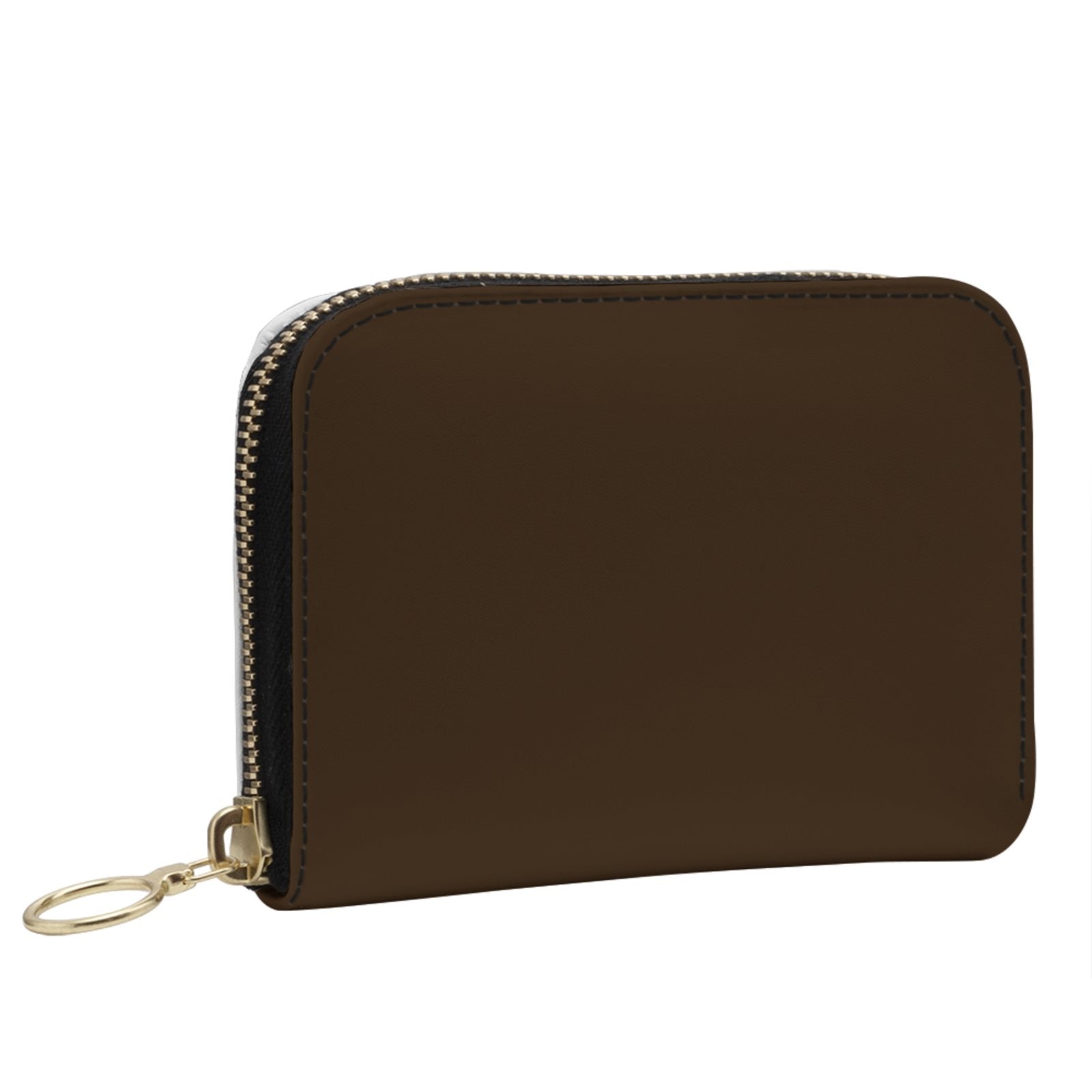 Small Leather Zip Wallet in Expresso