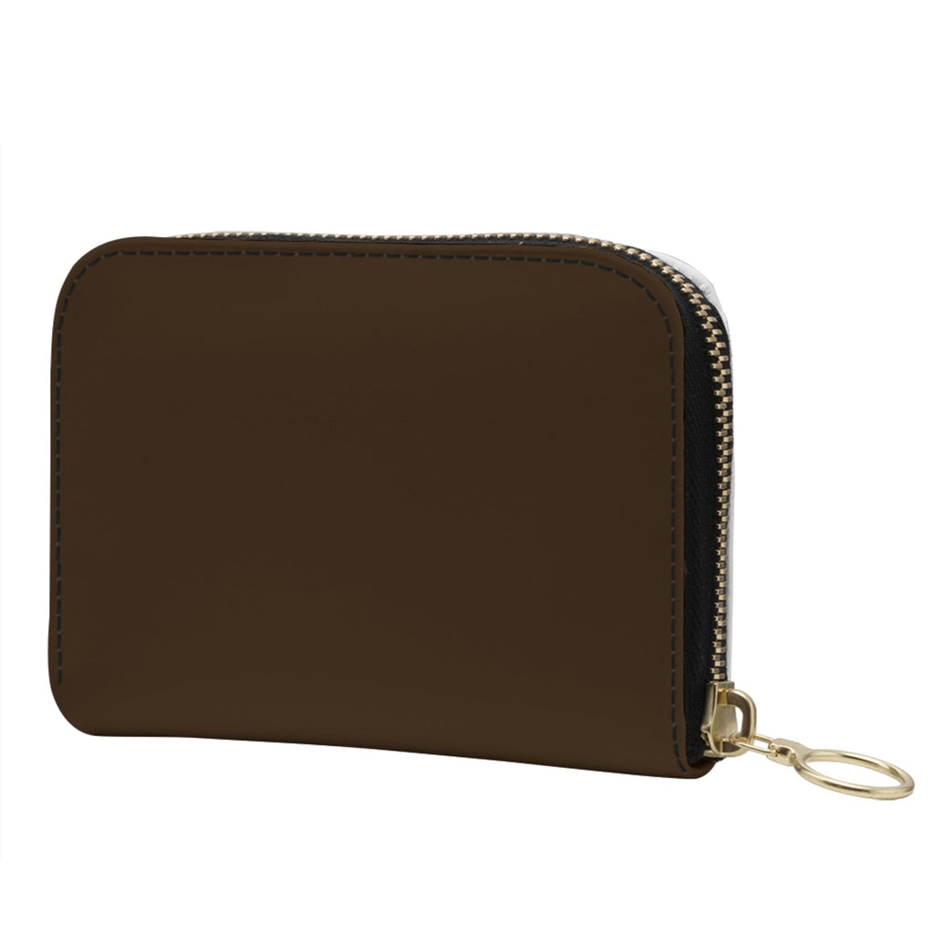 Small Leather Zip Wallet in Expresso