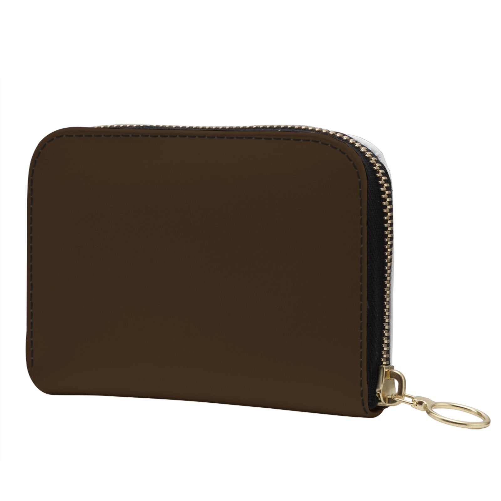 Small Leather Zip Wallet in Expresso