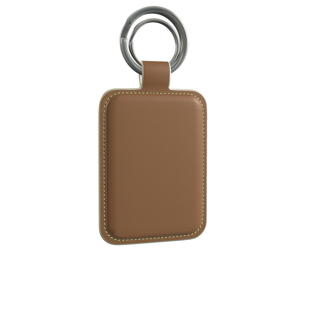 Leather Keyring in Caramel