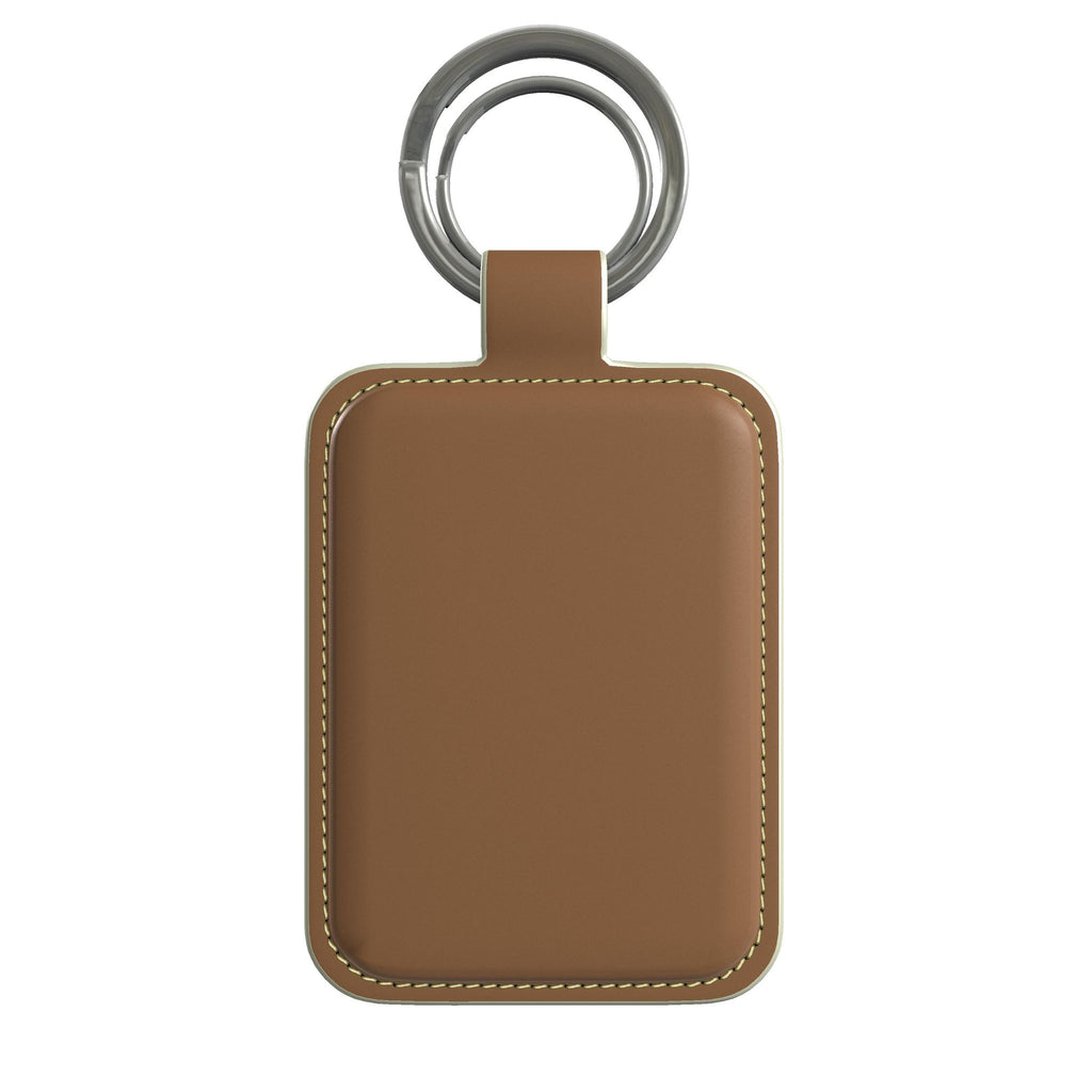 Leather Keyring in Caramel