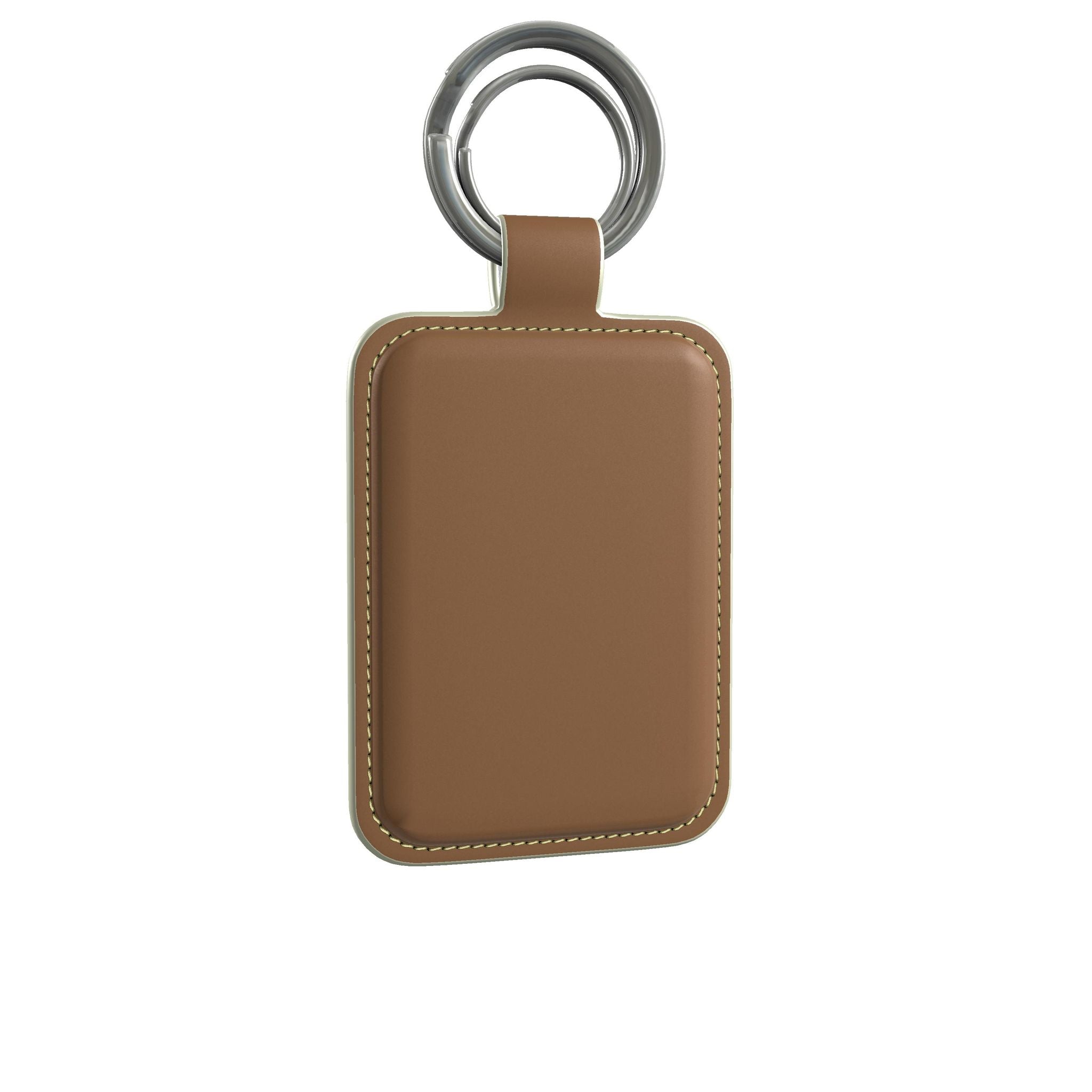 Leather Keyring in Caramel