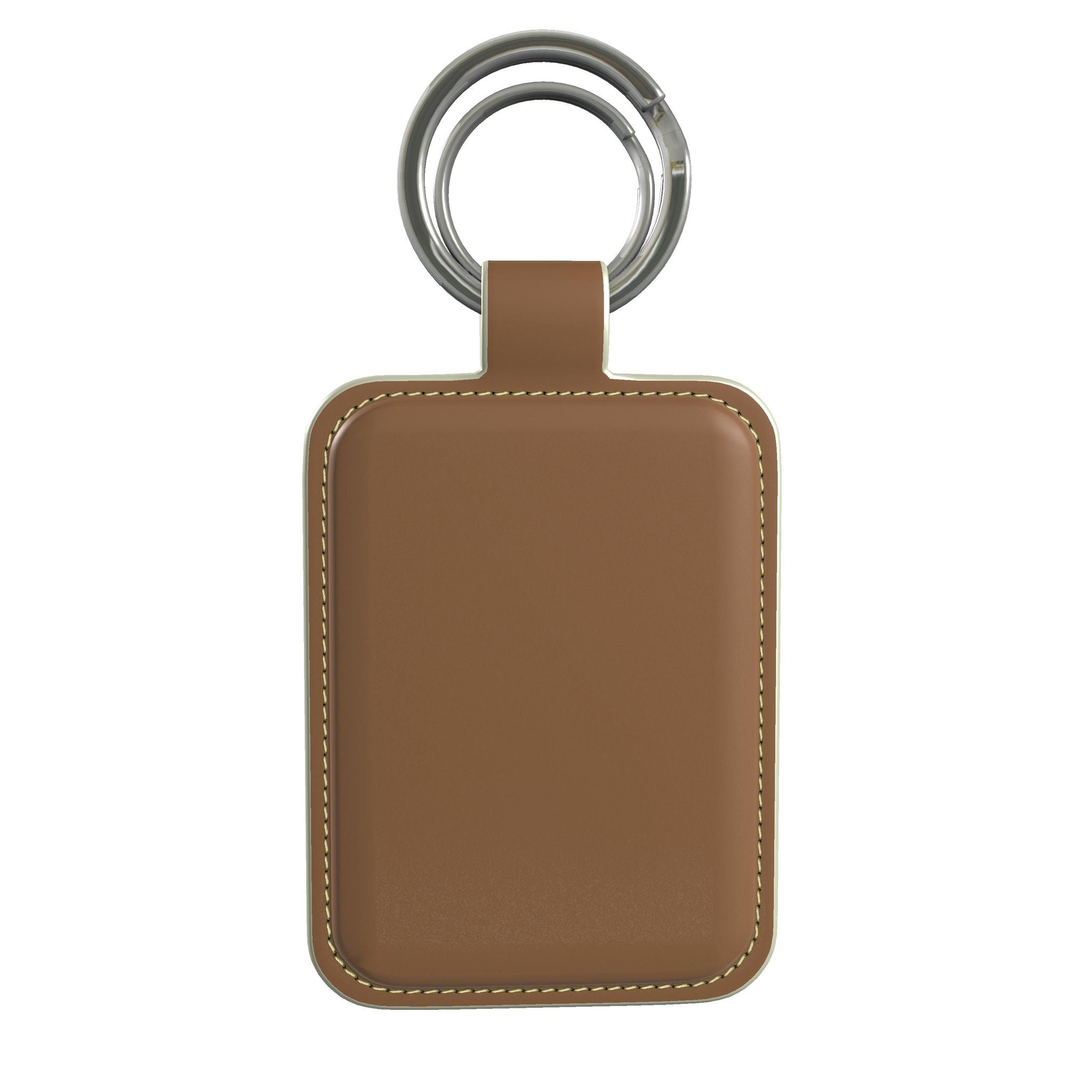 Leather Keyring in Caramel