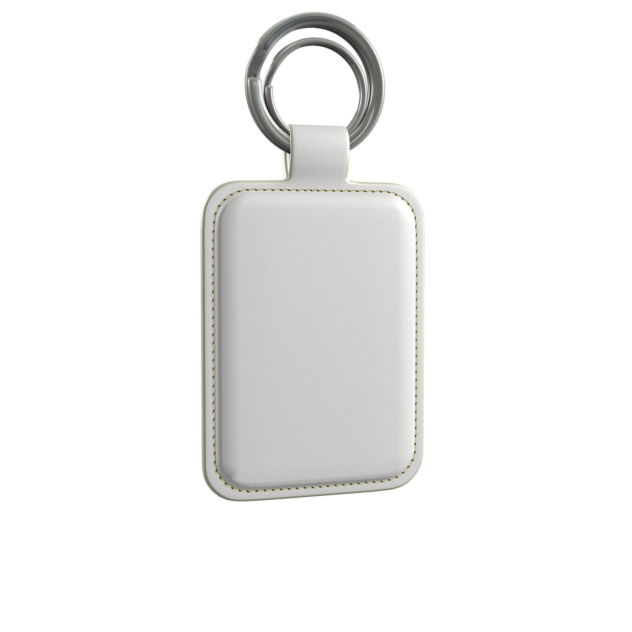 Leather Keyring in Oat