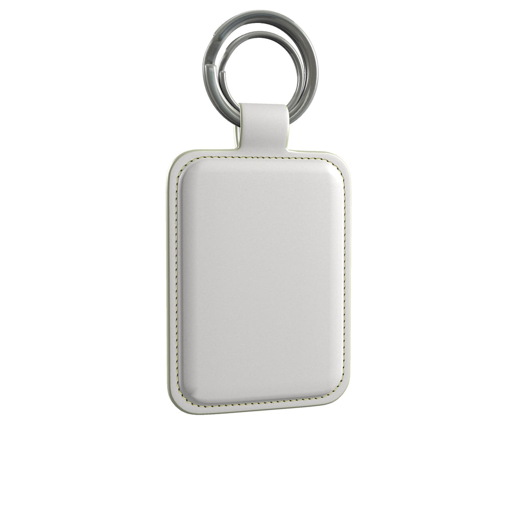 Leather Keyring in Oat