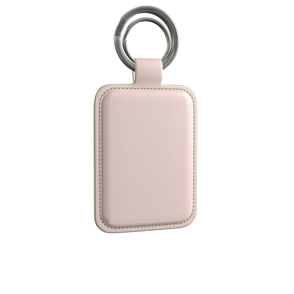 Leather Keyring in Blush