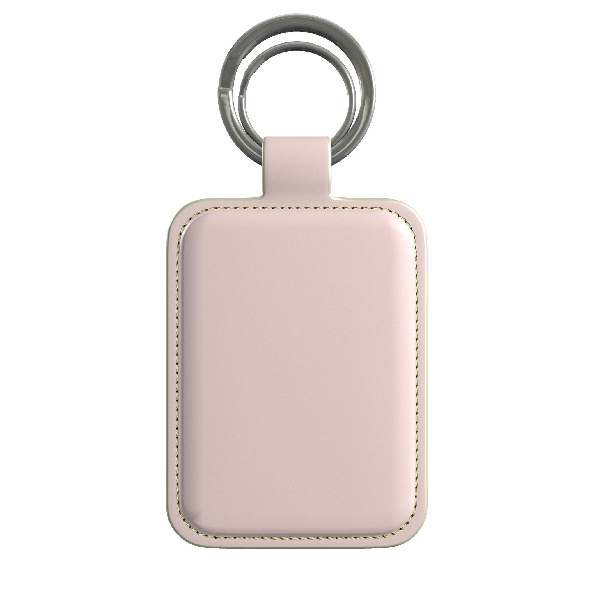 Leather Keyring in Blush