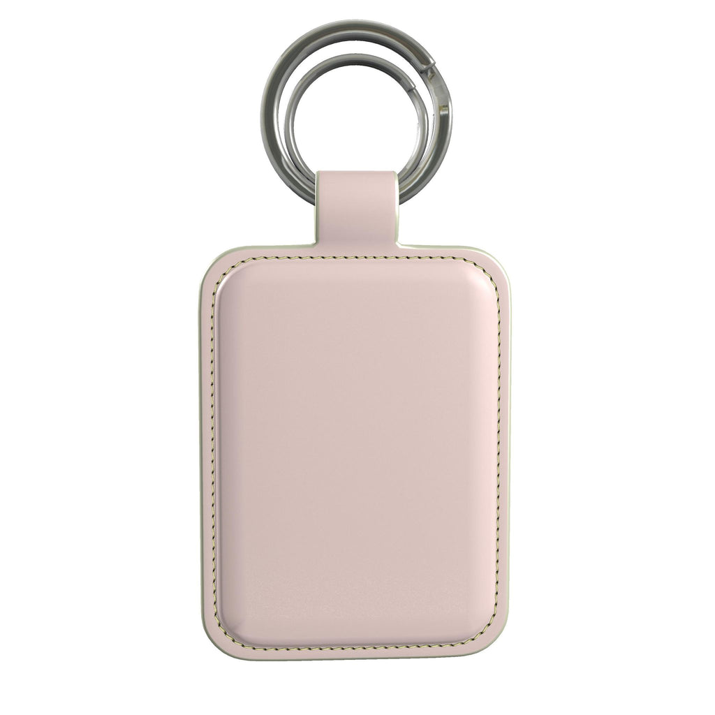 Leather Keyring in Blush