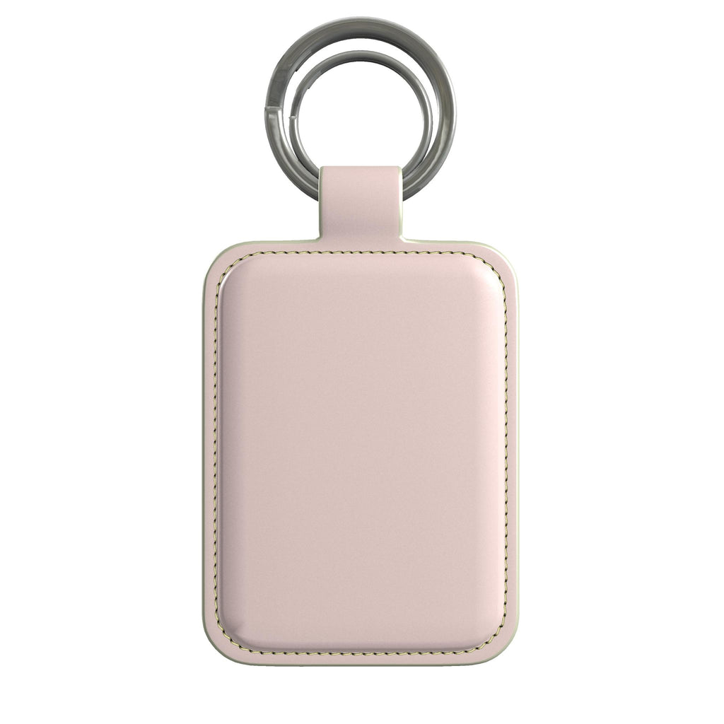 Leather Keyring in Blush