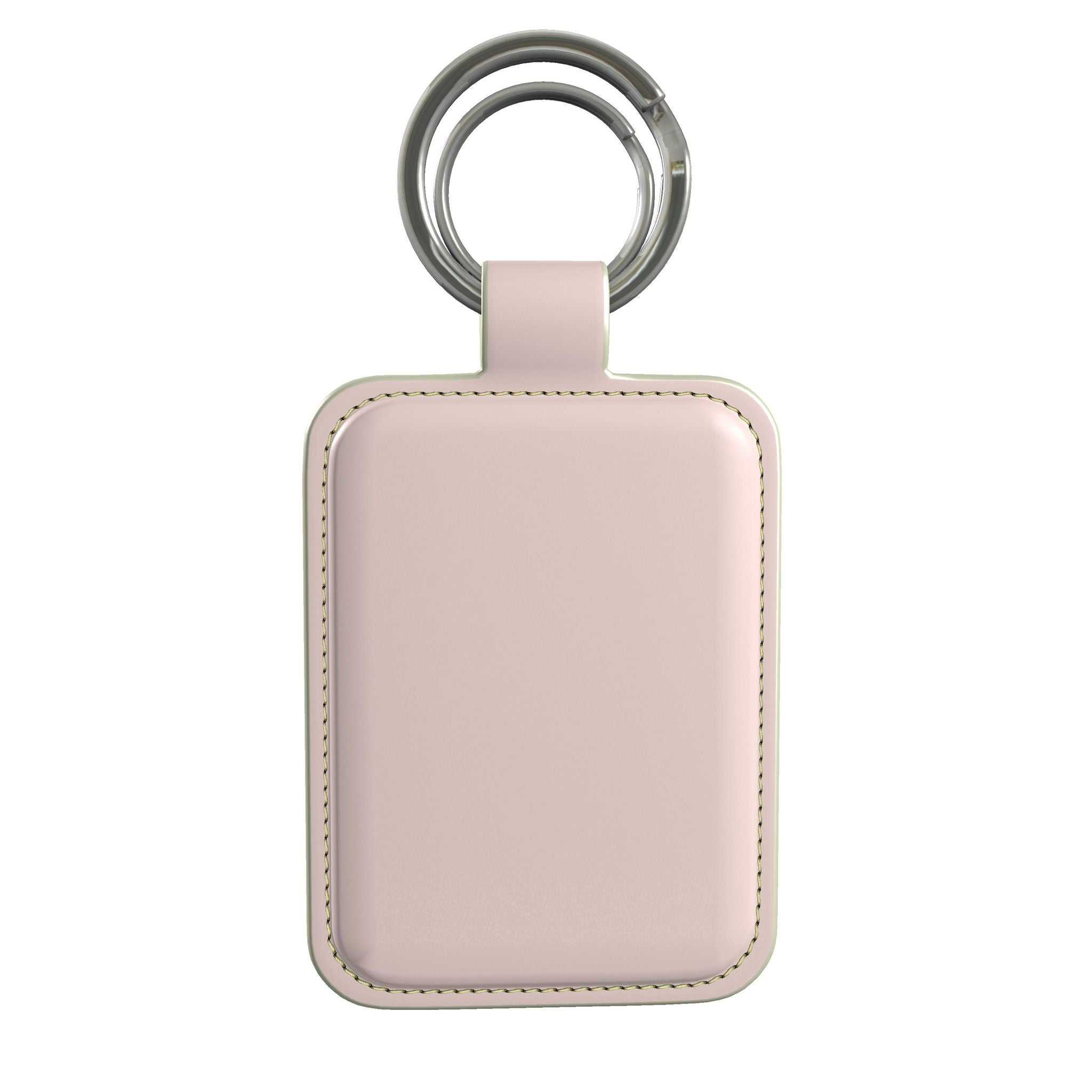 Leather Keyring in Blush