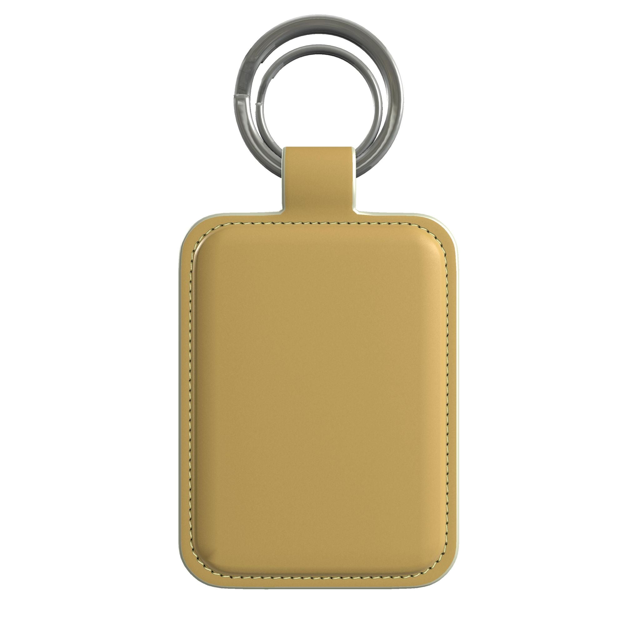 Leather Keyring in Marigold