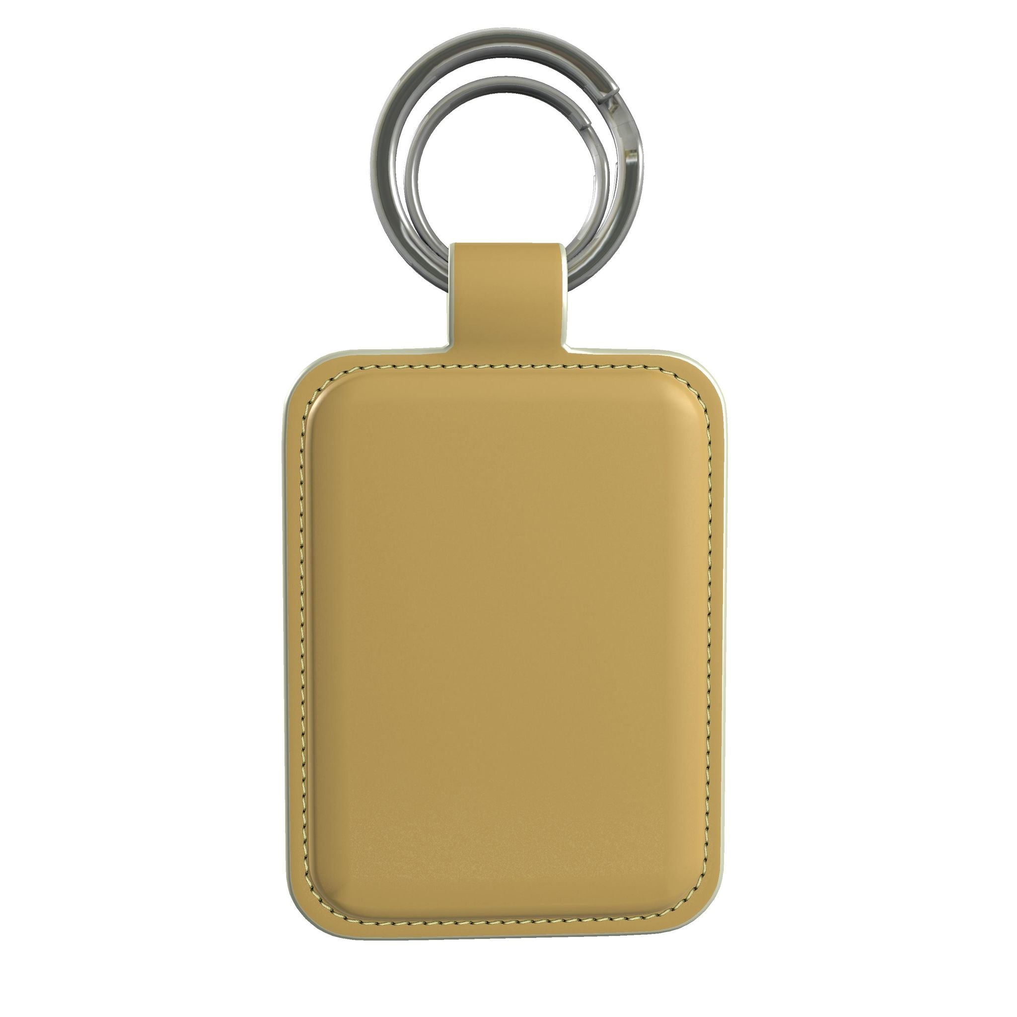 Leather Keyring in Marigold