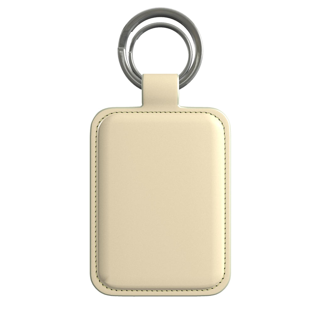 Leather Keyring in Buttercup