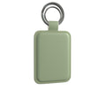 Leather Keyring in Sage