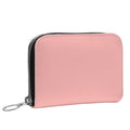Small Leather Zip Wallet in Petal
