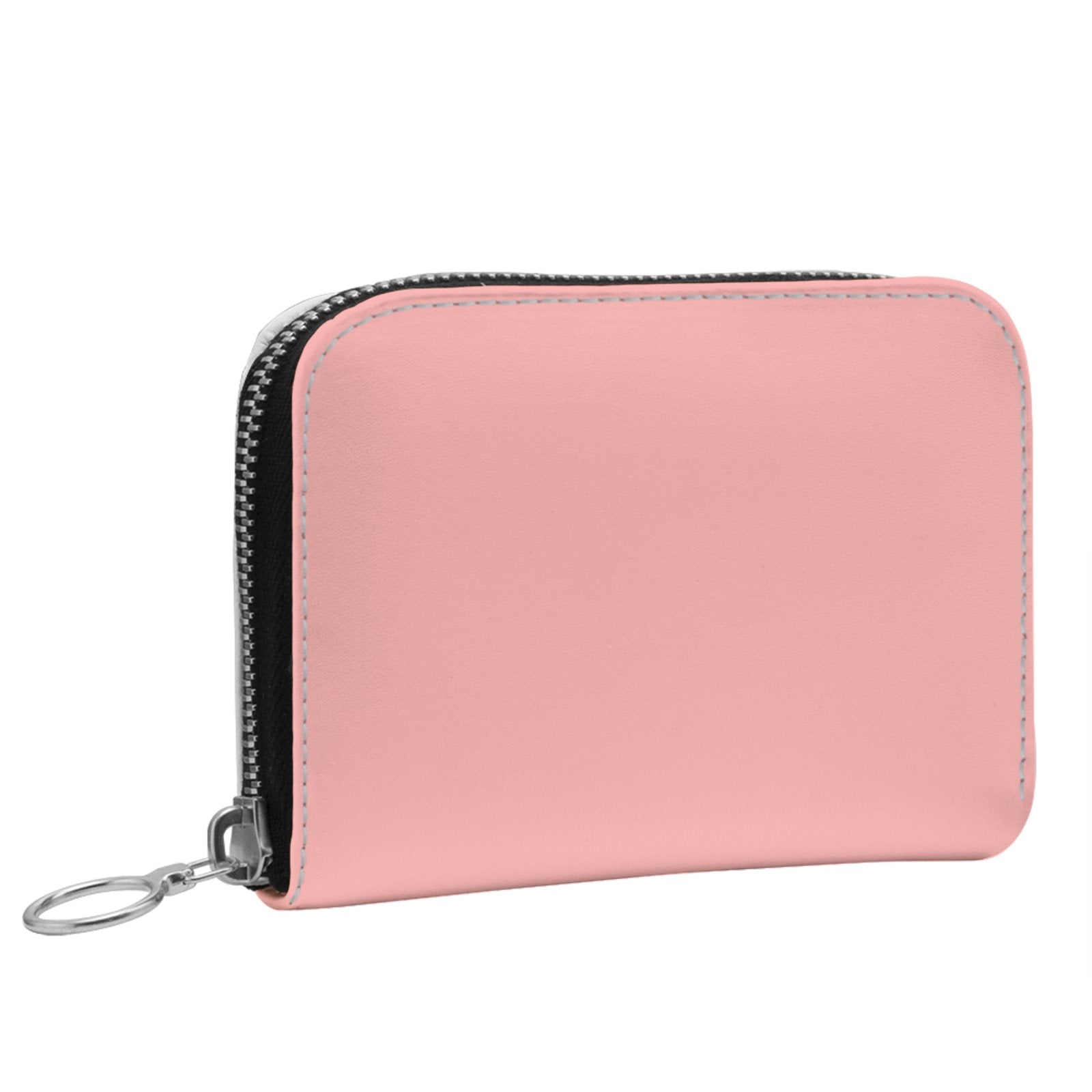 Small Leather Zip Wallet in Petal